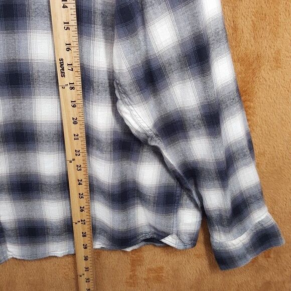 HUGO BOSS Shirt Mens XXL Black Plaid Check Button Up Flannel Liam Kent $158 - Picture 8 of 9
